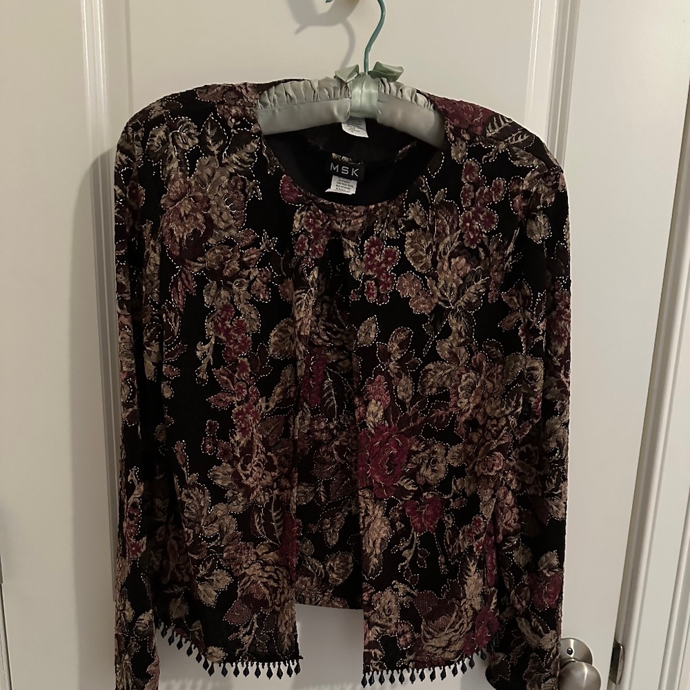 Women's 2-Pc. Cardigan Glitter-Print Twinset - Dressy